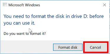 Pen Drive Error 