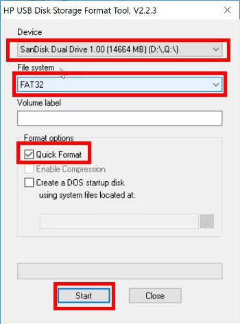 Format to Restore Pen drive 