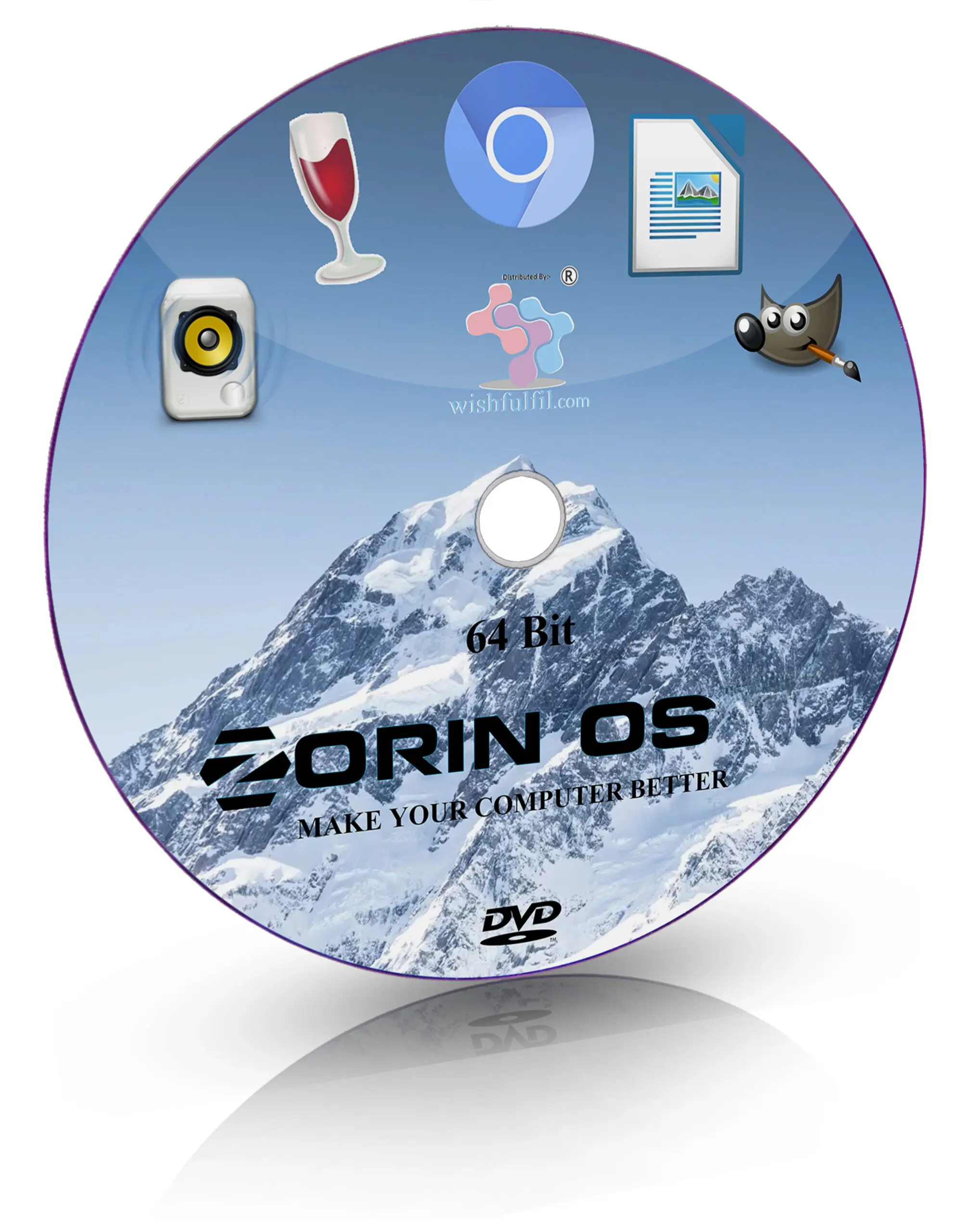 Zorin OS 17 Core GNOME 64 Bit Live Bootable Installation DVD
