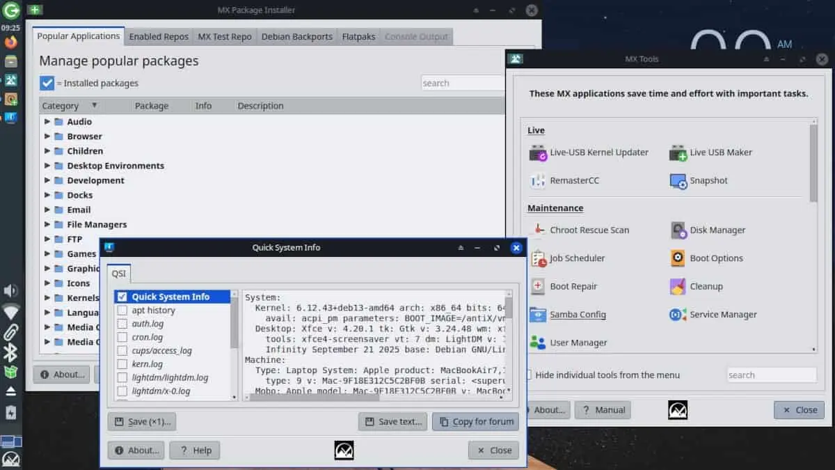 wishfulfil MX Linux 25 XFCE 64 Bit Live Bootable Installation DVD - Image 3