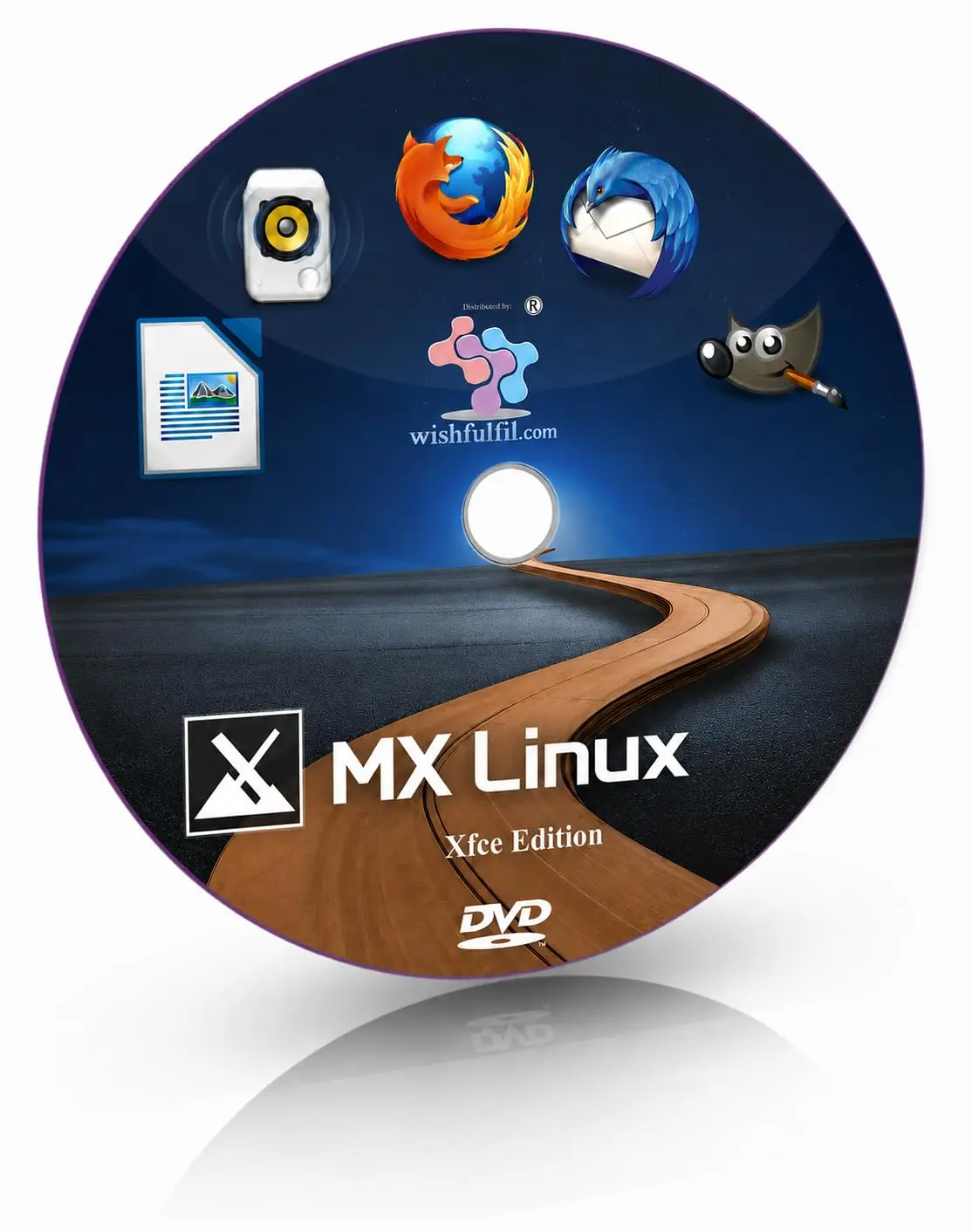 wishfulfil MX Linux 25 XFCE 64 Bit Live Bootable Installation DVD
