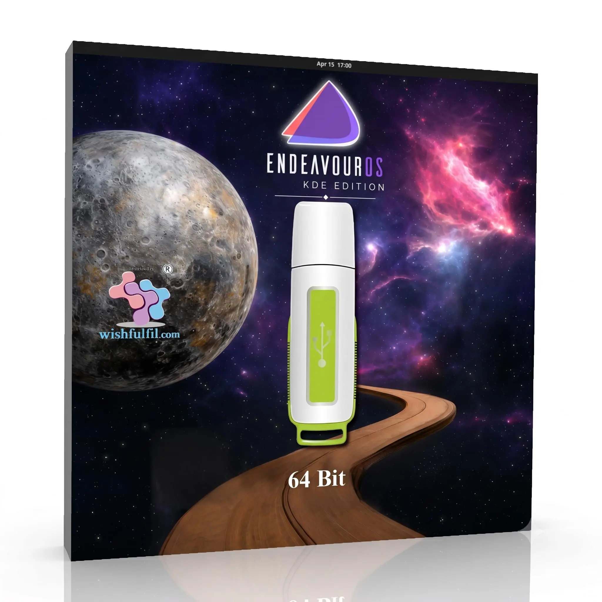 EndeavourOS 2026 KDE 64 Bit Live Bootable Installation 32GB USB Pen Drive