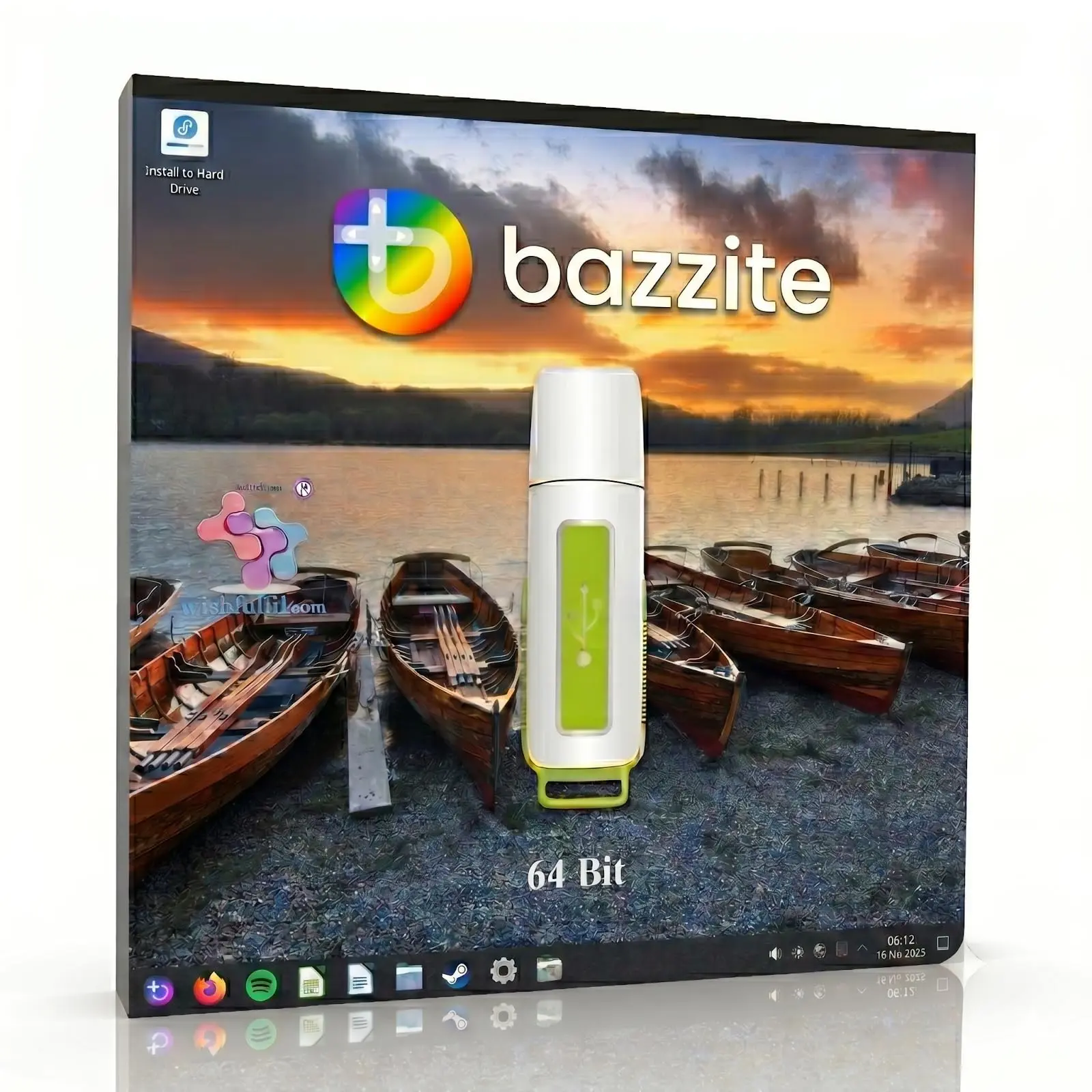 Bazzite KDE 64 Bit Live Bootable Installation 32 GB Pendrive Pen Drive